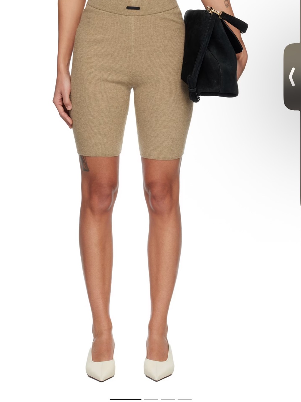 Essentials FEAR OF GOD Ribbed Leggings SHORTS - BROWN SMALL
